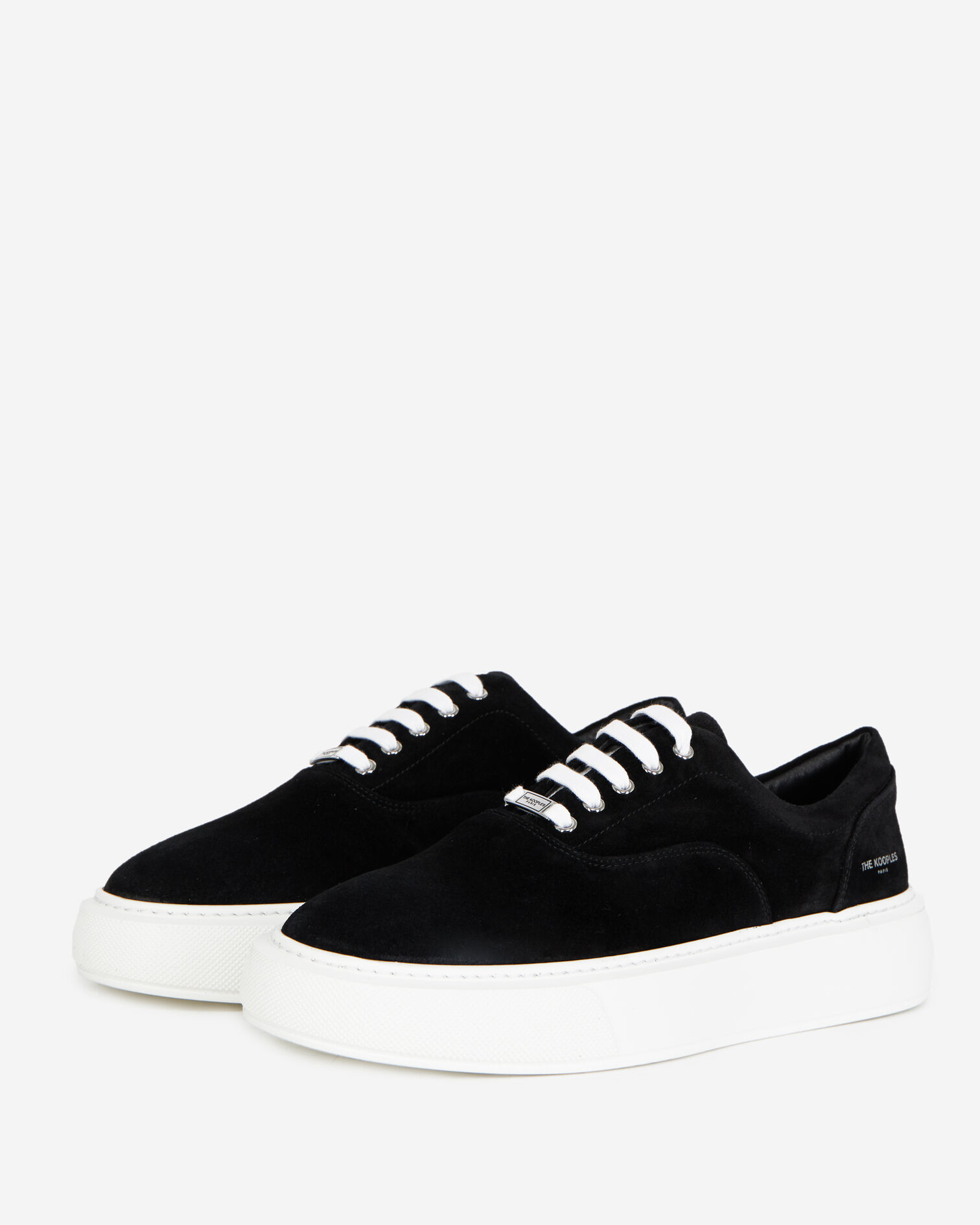 Black trainers with contrasting sole, BLACK, hi-res image number null