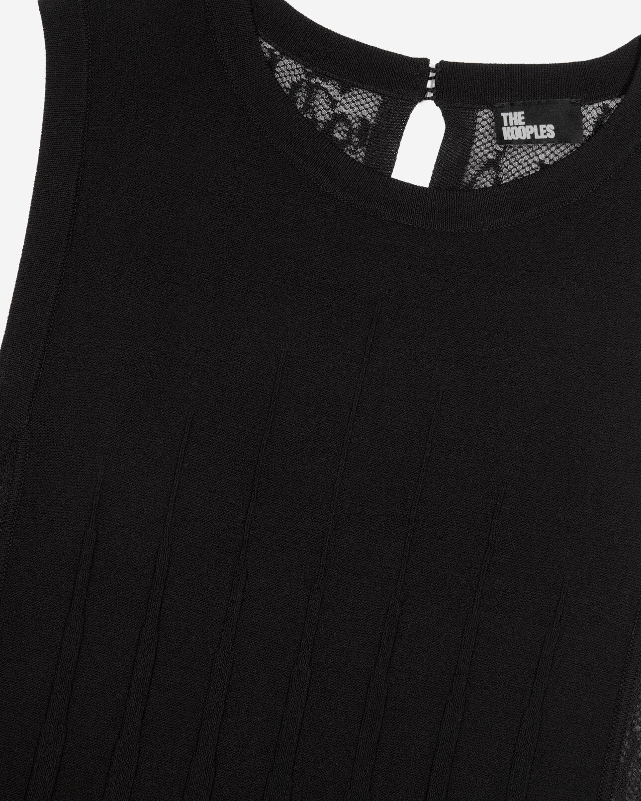 The Kooples WOMEN BLACK black mesh maxi dress