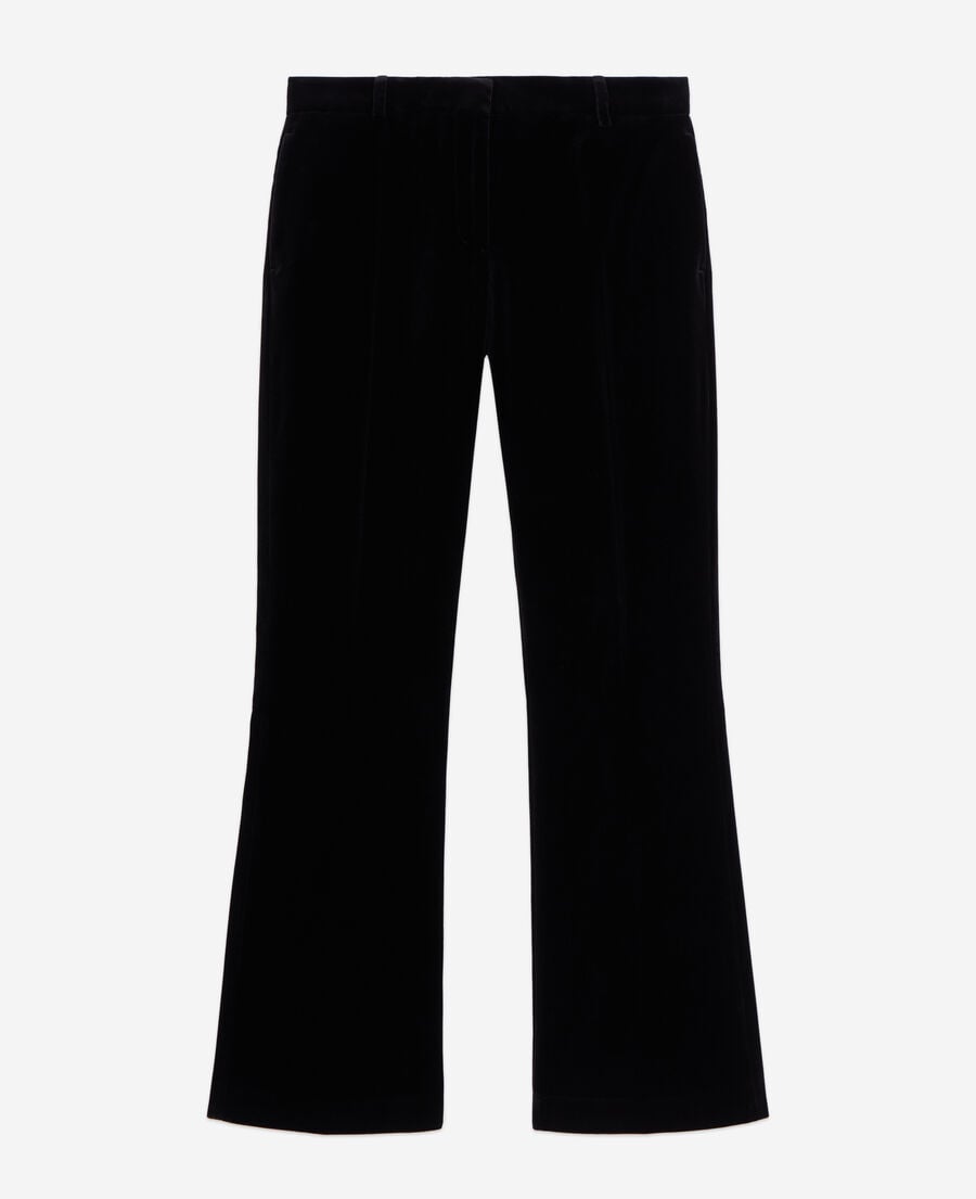 The Kooples FEMME BLACK pantalon tailleur noir en velours
