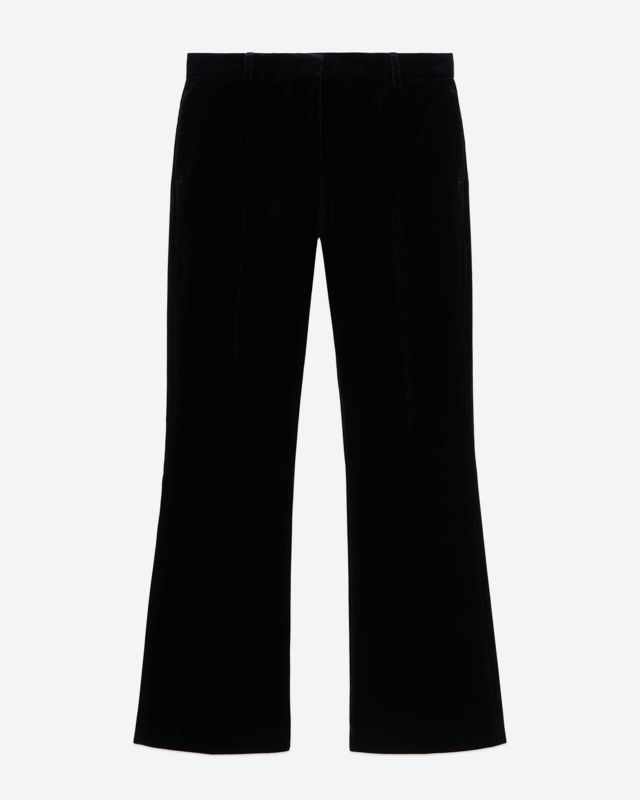 The Kooples FEMME BLACK pantalon tailleur noir en velours