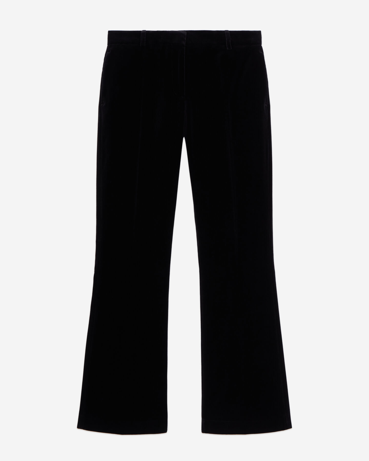 Pantalon tailleur noir en velours, BLACK, hi-res image number null
