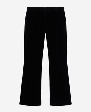 The Kooples FEMME BLACK pantalon tailleur noir en velours