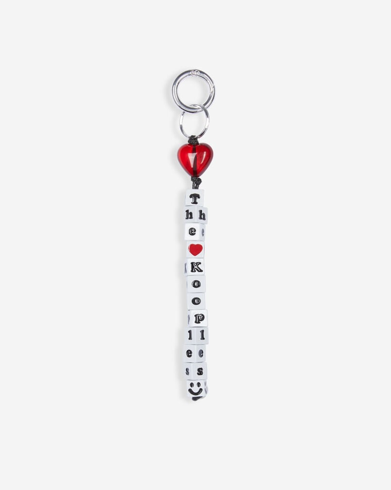 The Kooples FEMME WHITE bijou de sac à perles blanc et rouge
