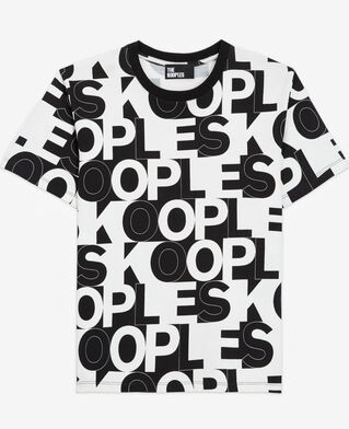 The Kooples HOMME BLACK / WHITE t-shirt homme logo the kooples