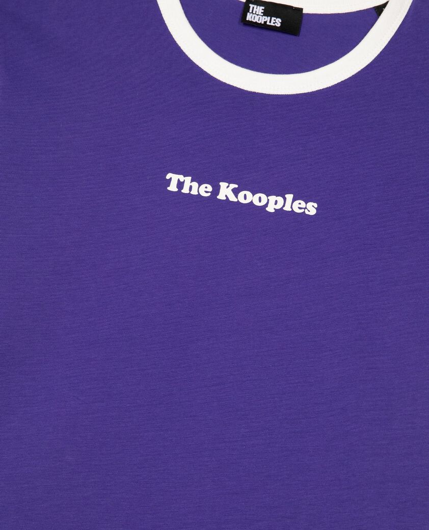 The Kooples FEMME ELECTRIC BLUE t-shirt avec s&eacute;rigraphie violet