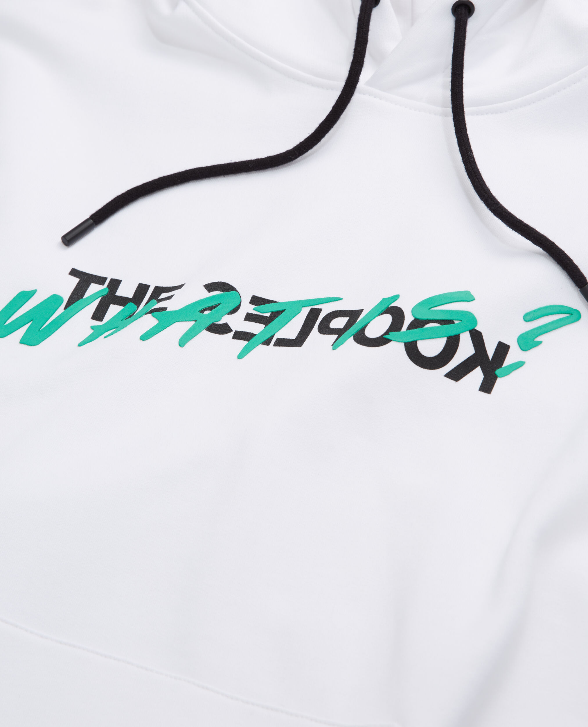 Weißes Sweatshirt mit „What is“-Schriftzug, WHITE, hi-res image number null