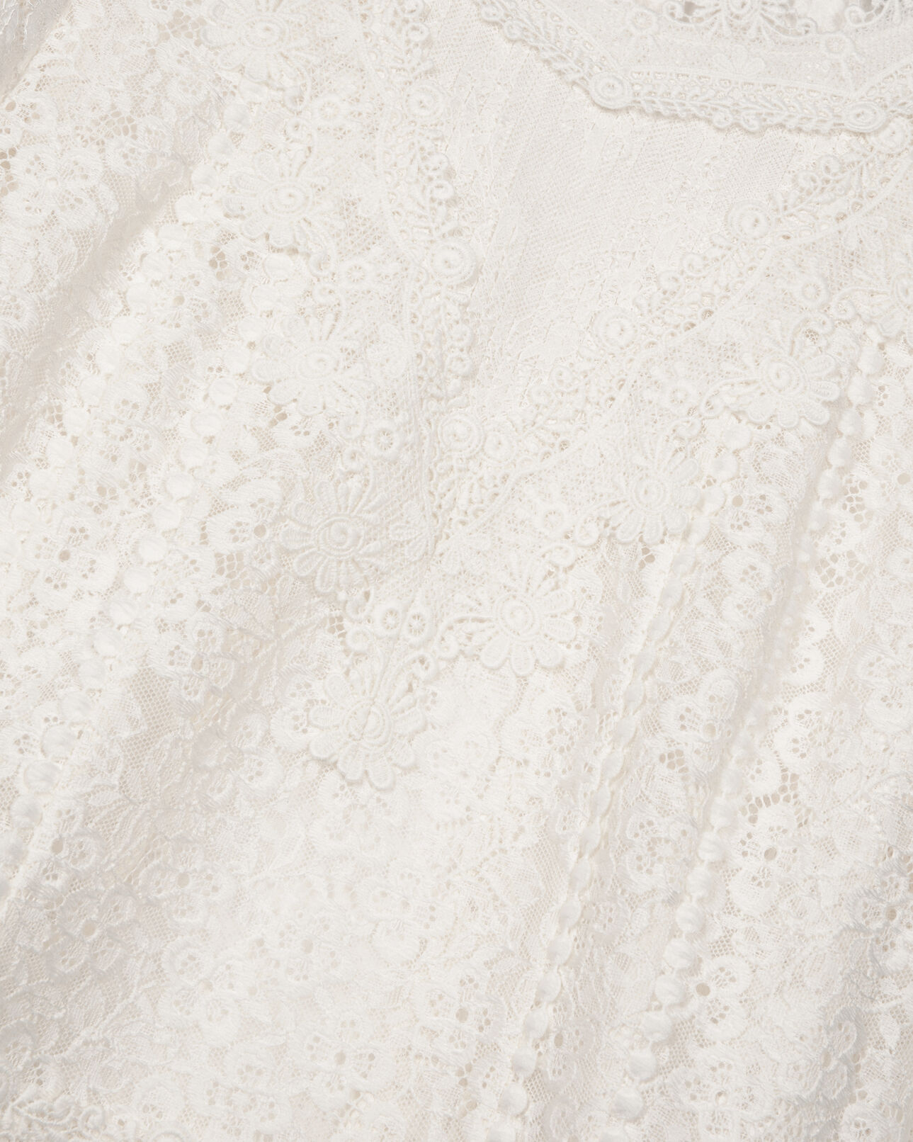 The Kooples FEMME ECRU top en dentelle écru