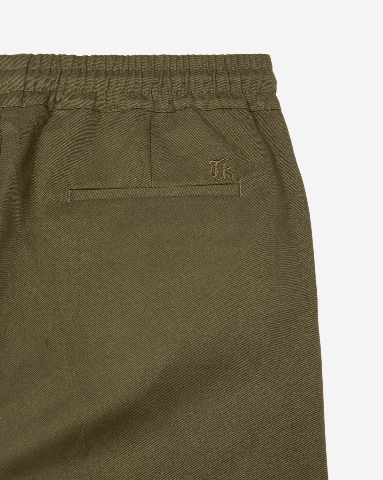 The Kooples MEN KAKI straight-leg pants with elasticated waistband, khaki