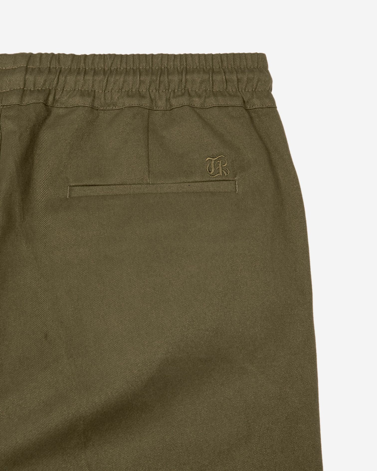 Straight-leg pants with elasticated waistband, khaki, KAKI, hi-res image number null