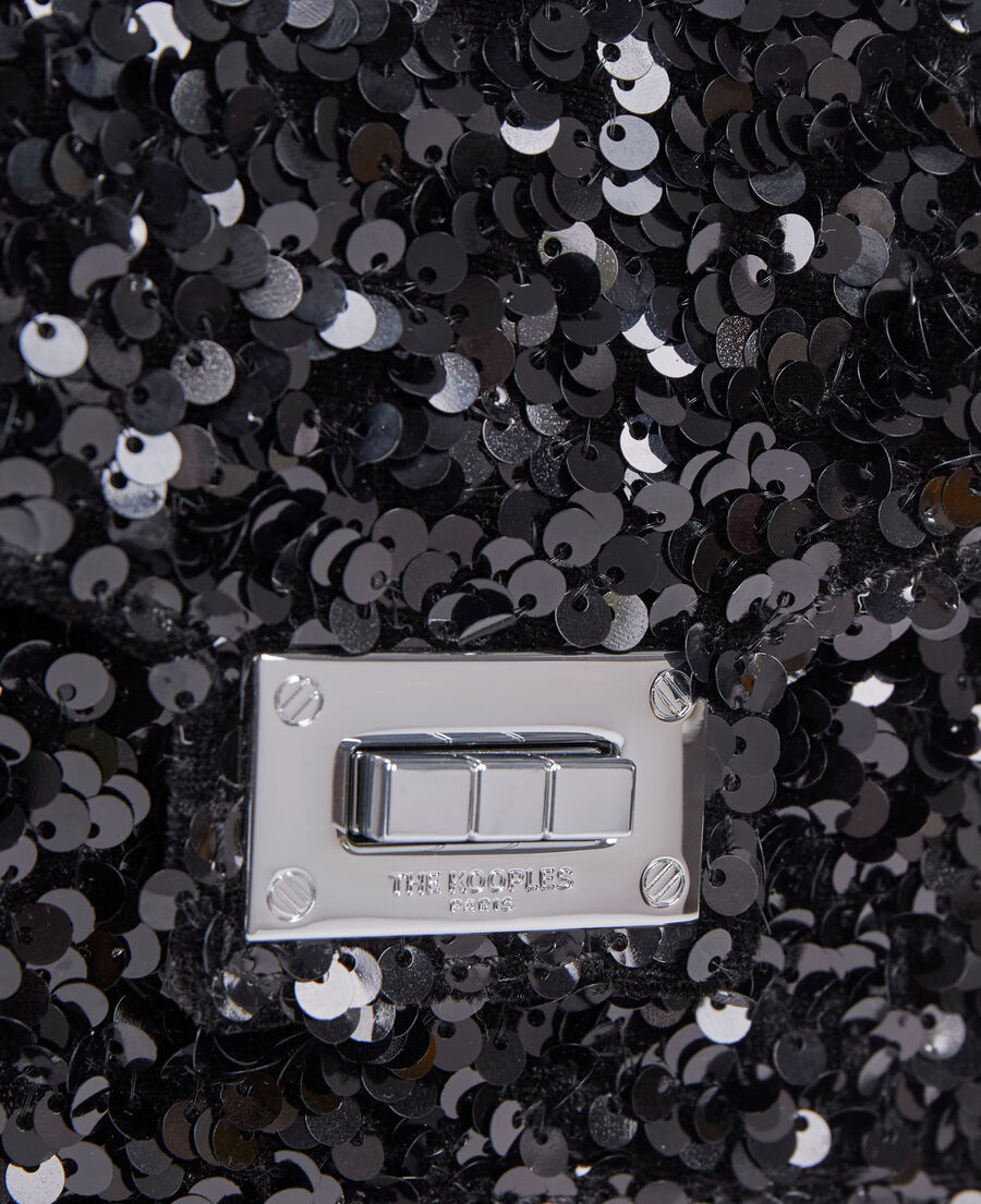 The Kooples WOMEN BLACK emily soft bag with black sequins