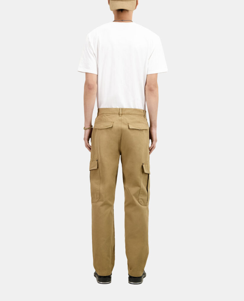 The Kooples HOMME BEIGE pantalon cargo en coton beige