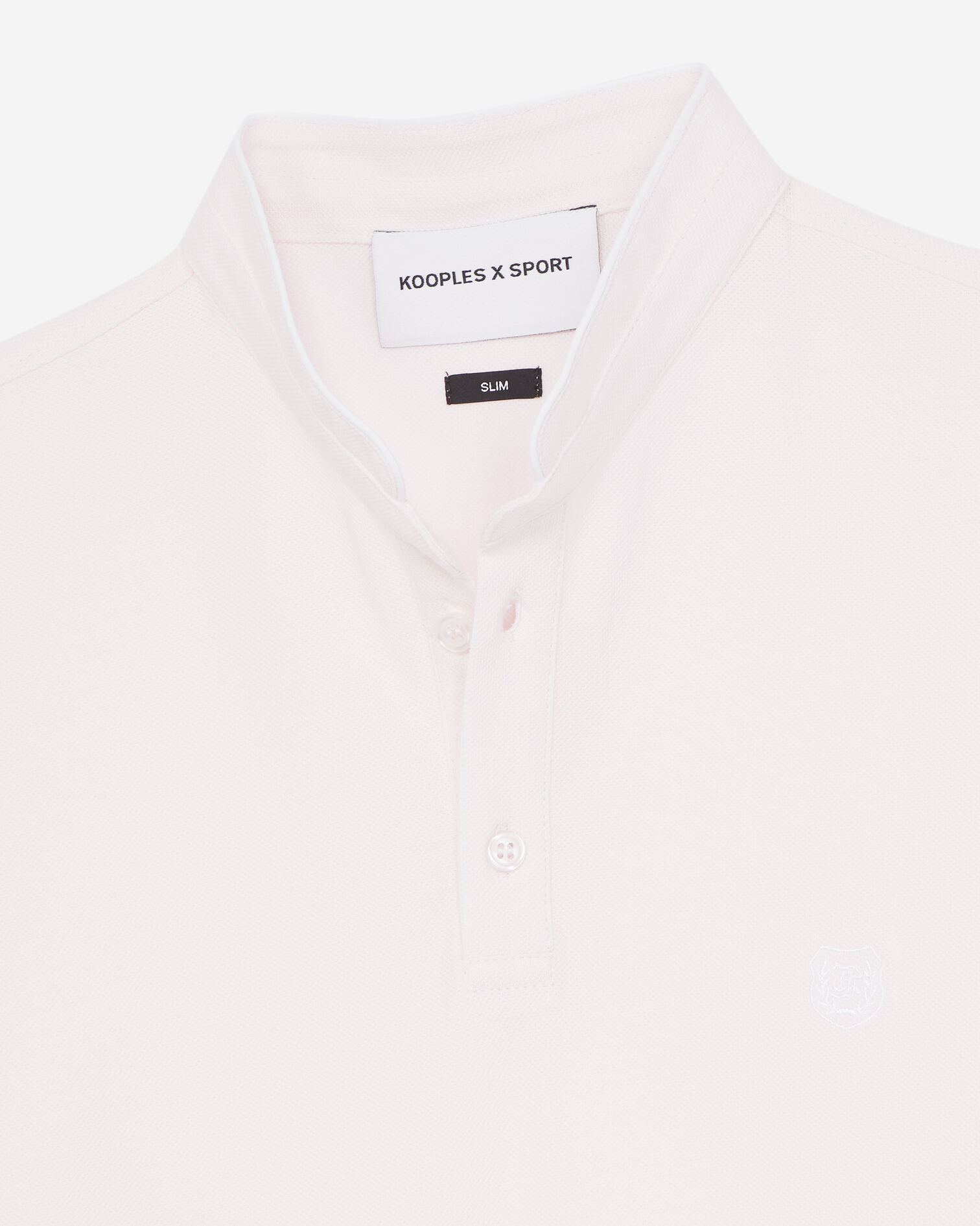 Light pink polo shirt with white badge, BABY PINK/BLANC OPTIQUE, hi-res image number null