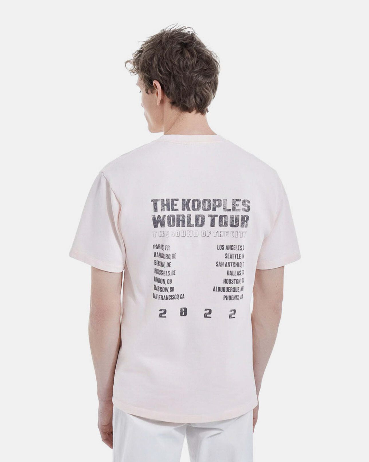 The Kooples HOMBRE PINK camiseta rosa algodón logotipo the kooples