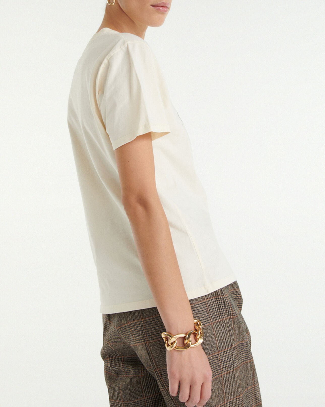 The Kooples WOMEN ECRU ecru t-shirt with mountain print