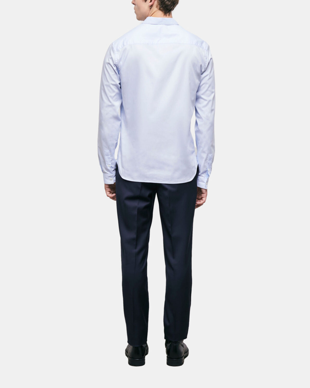The Kooples MEN SKY blue cotton shirt with classic collar