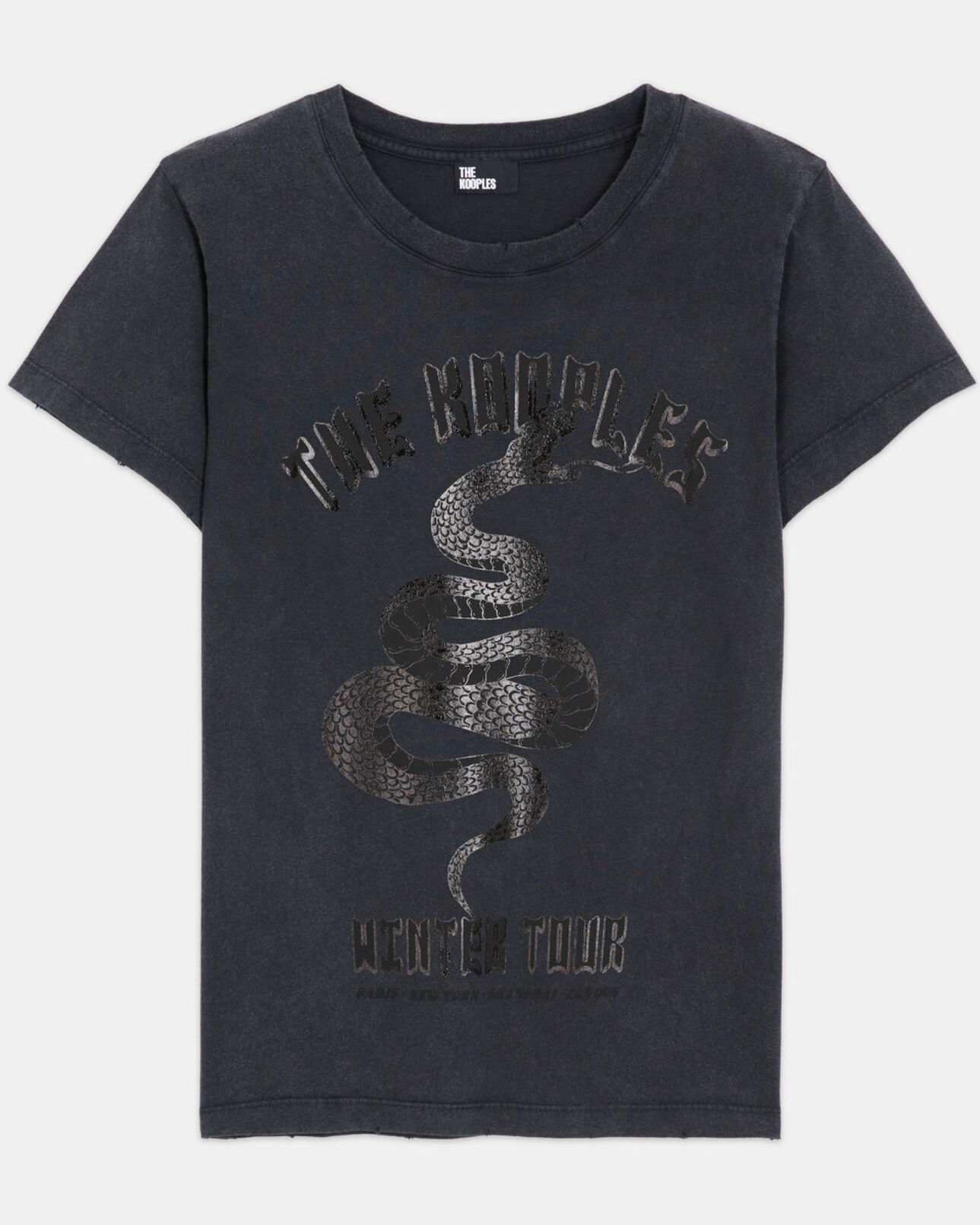 The Kooples FEMME BLACK t-shirt sérigraphié noir