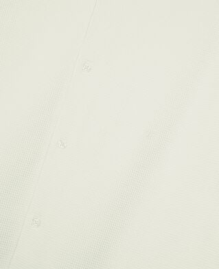 The Kooples HOMME ECRU chemise manches courtes nid d'abeille &eacute;crue