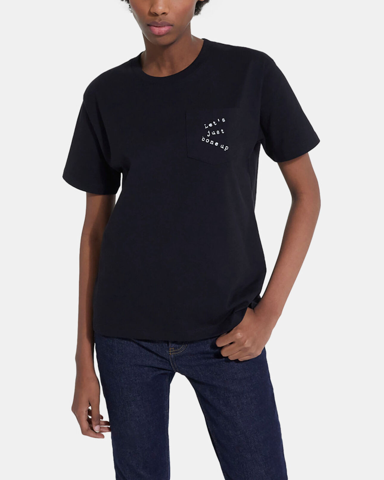 The Kooples FEMME BLACK t-shirt sérigraphié noir