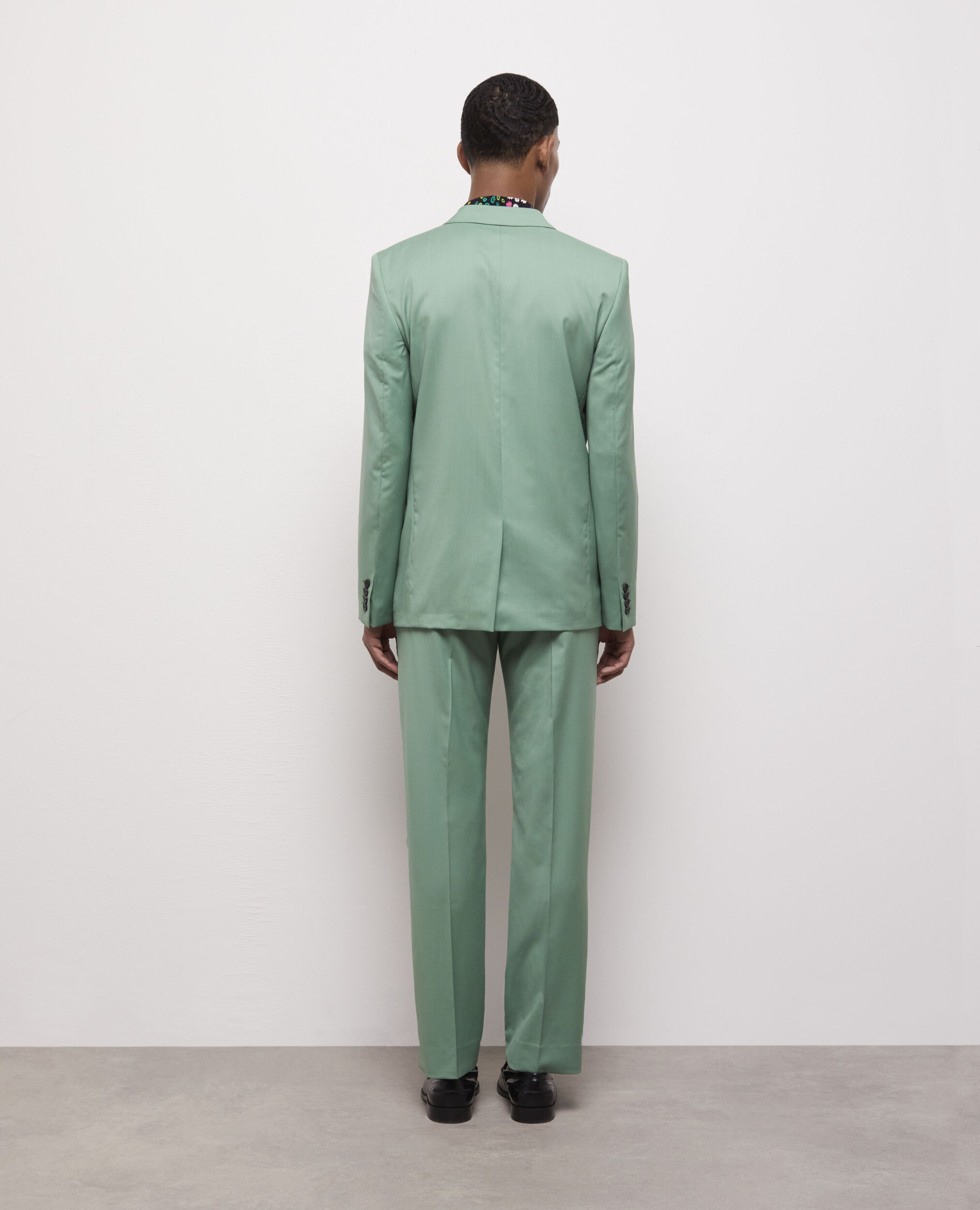 Green wool suit jacket, GREEN, hi-res image number null