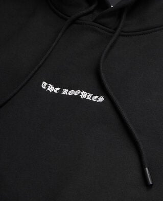 The Kooples MEN BLACK black hoodie with skull heart serigraphy