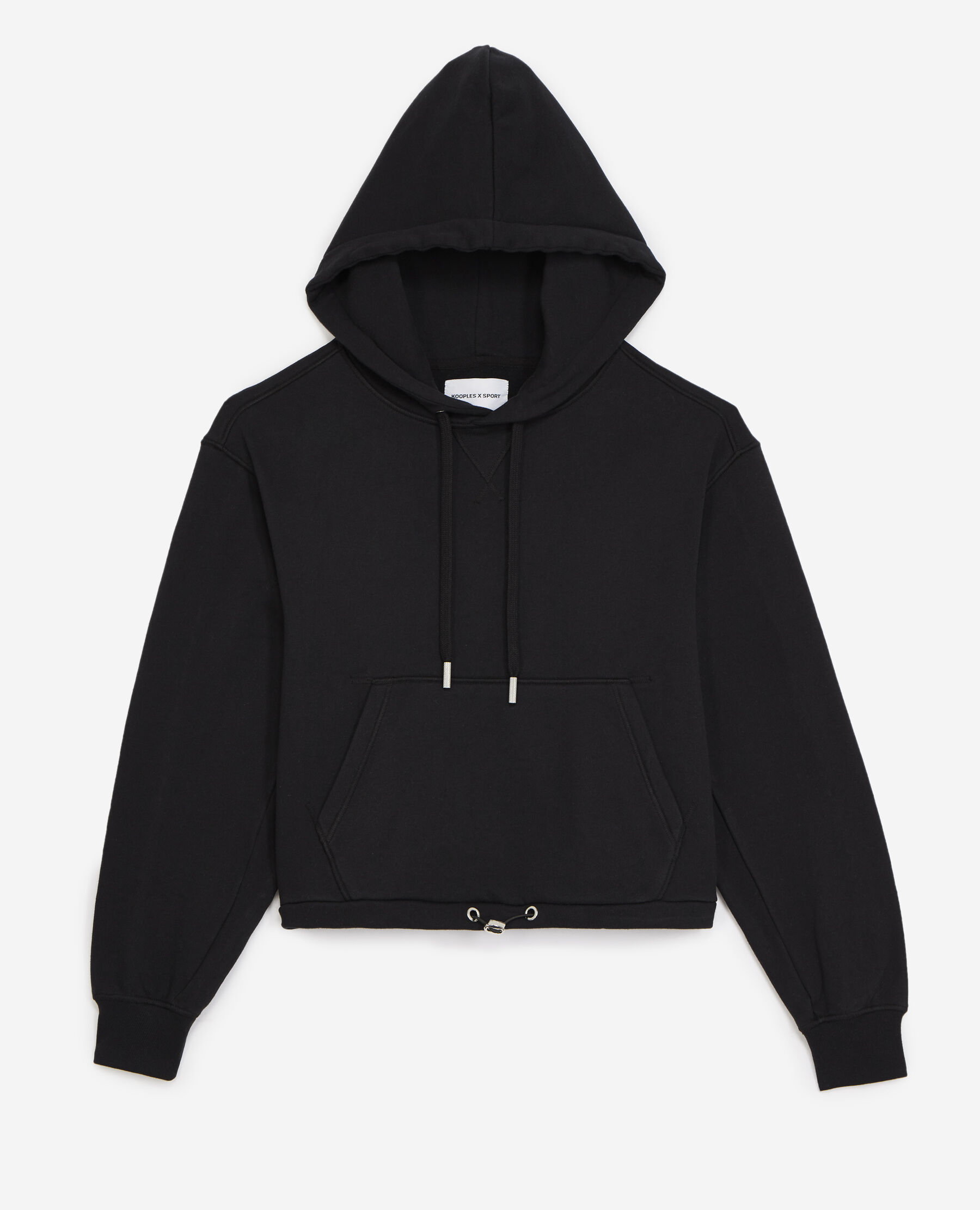 Hooded black sweatshirt w pouch pocket