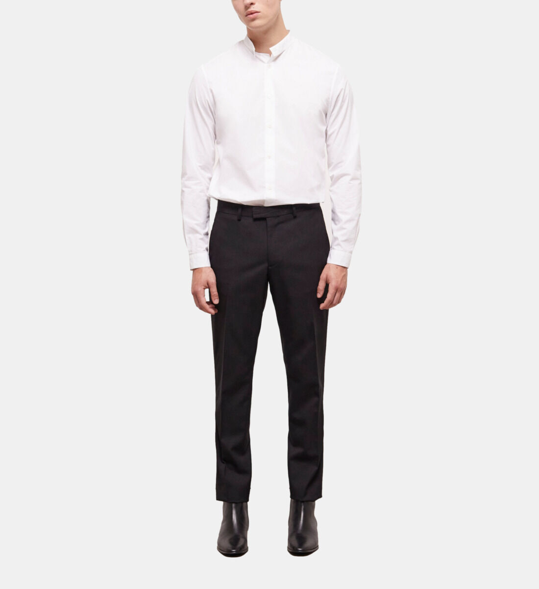 Black satin 2025 pants suit