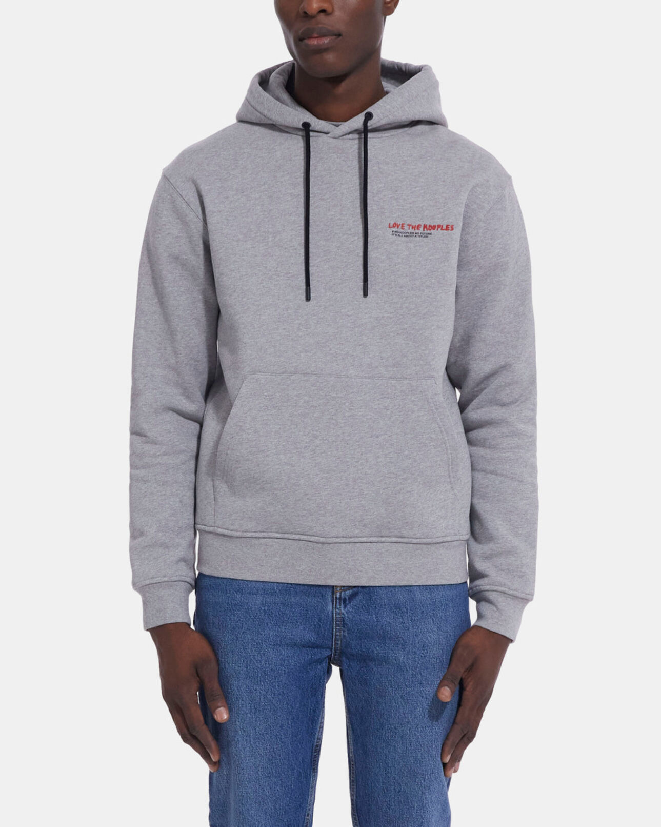 The Kooples H GREY MELANGE i love kooples gray sweatshirt