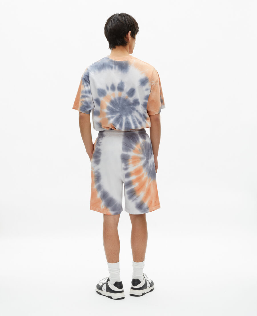 The Kooples H NEW LIGHT BLUE blue tie-dye print shorts