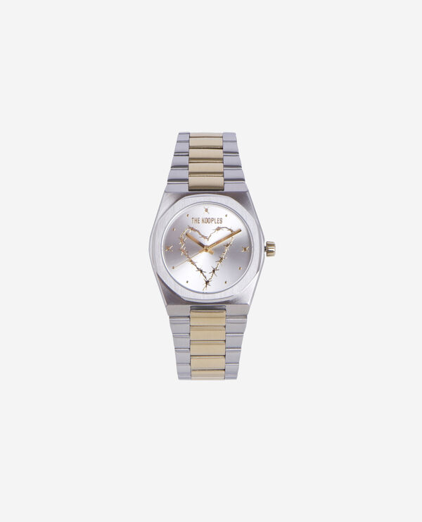 The Kooples UNISEX SILVER / GOLD herzuhr aus gold und silber