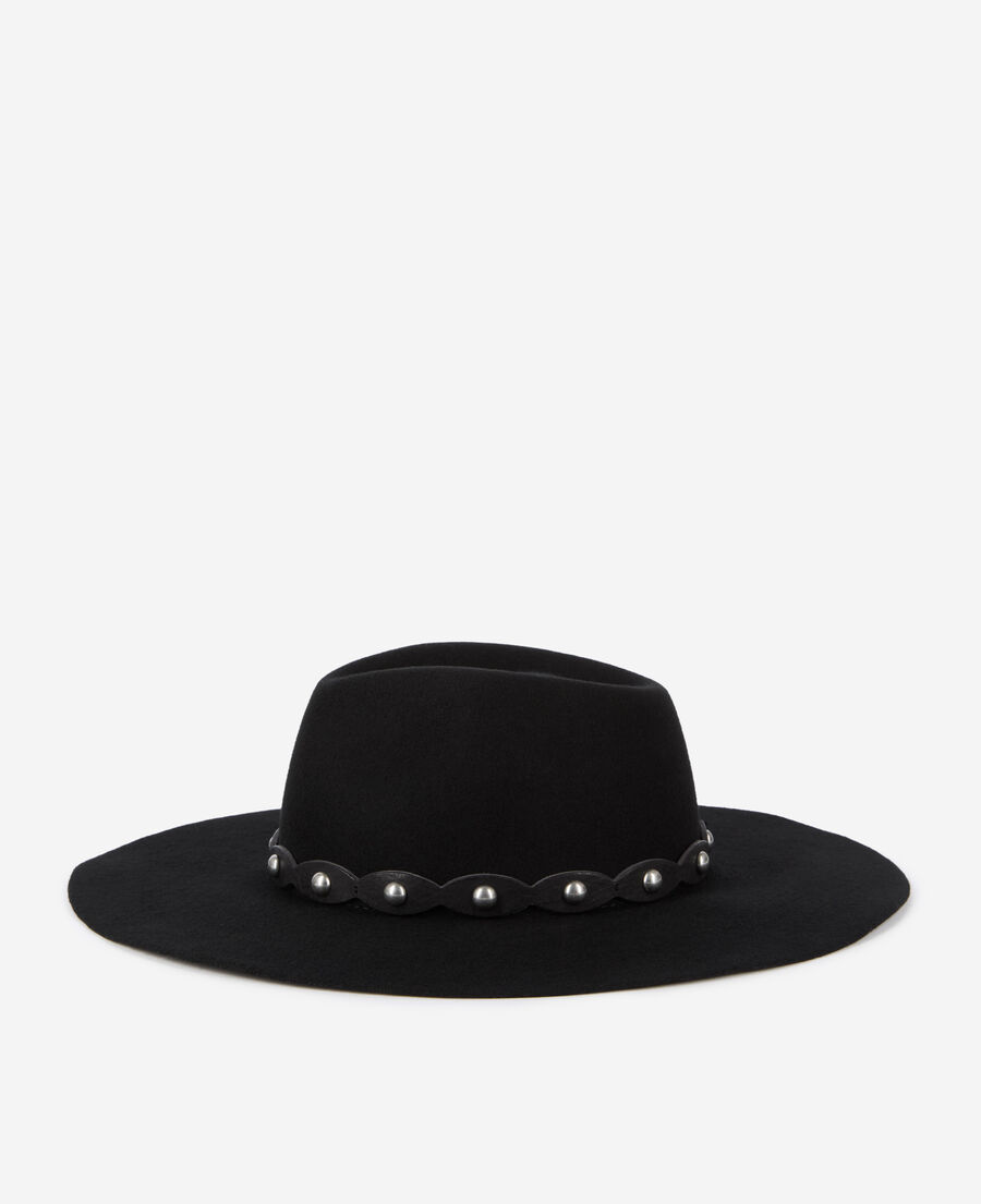 The Kooples MIXED BLACK black wool hat