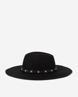 The Kooples MIXED BLACK black wool hat