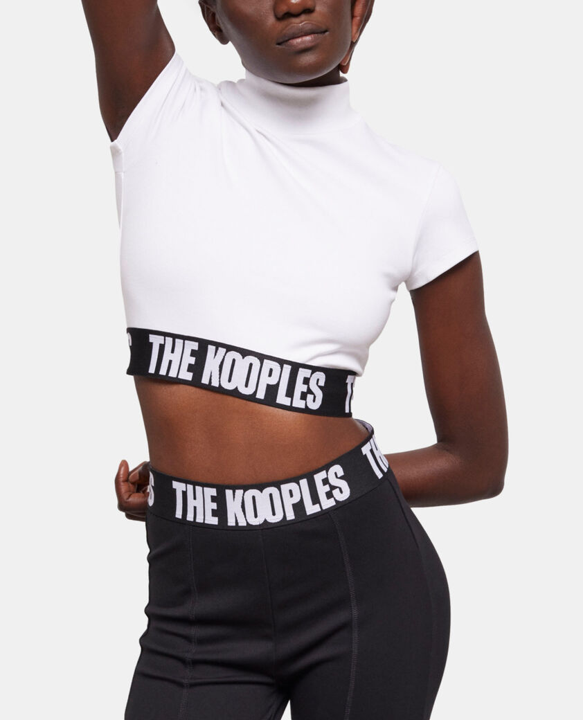 The Kooples FEMME WHITE t-shirt femme court à logo blanc