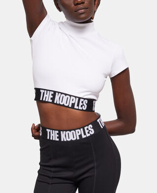 The Kooples FEMME WHITE t-shirt femme court à logo blanc