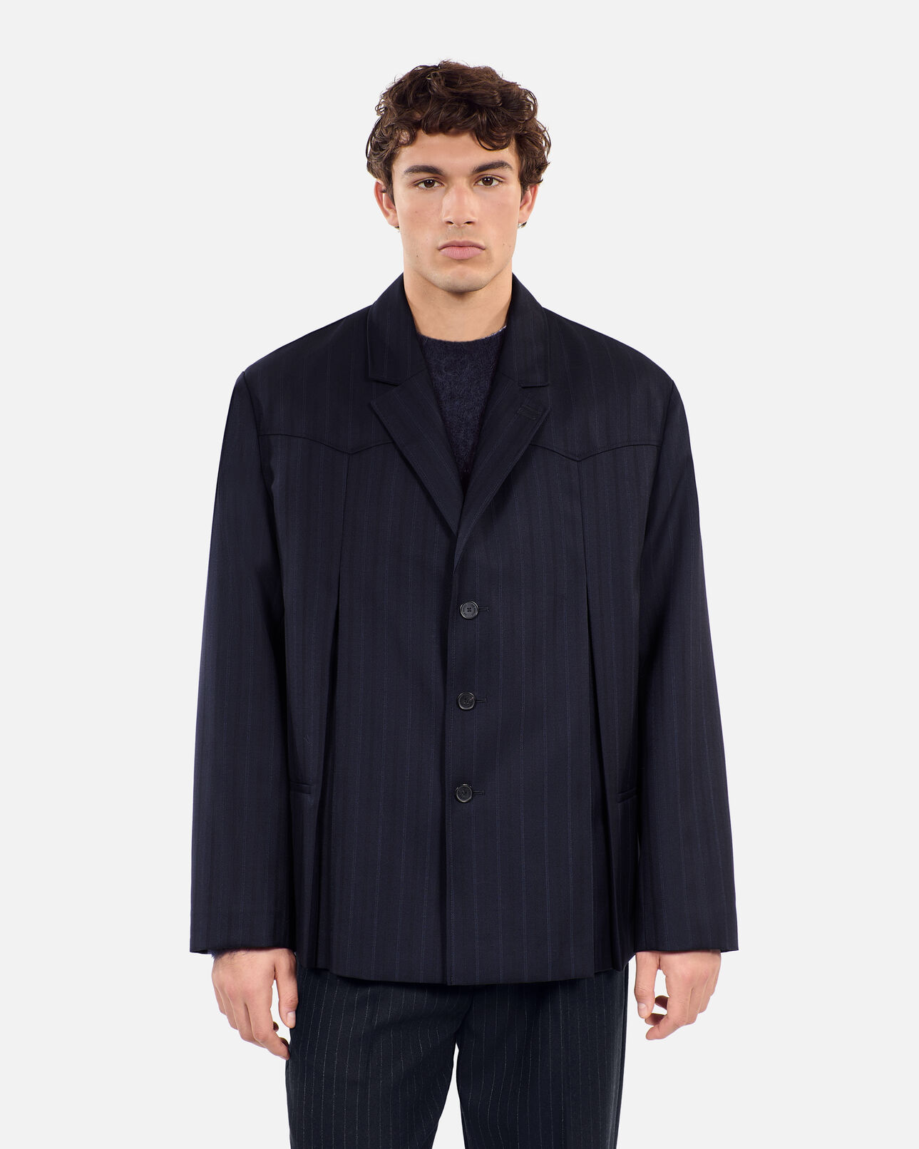 The Kooples HOMBRE NAVY blazer estilo kimono rayas azul