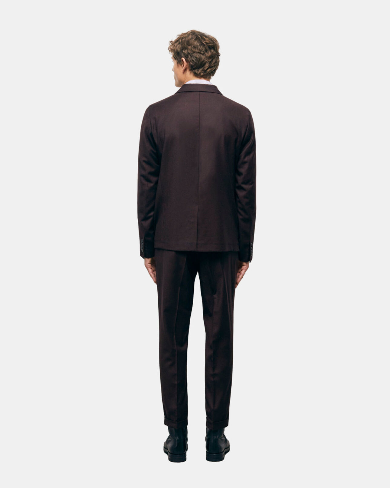 The Kooples MEN BURGUNDY red wool suit jacket