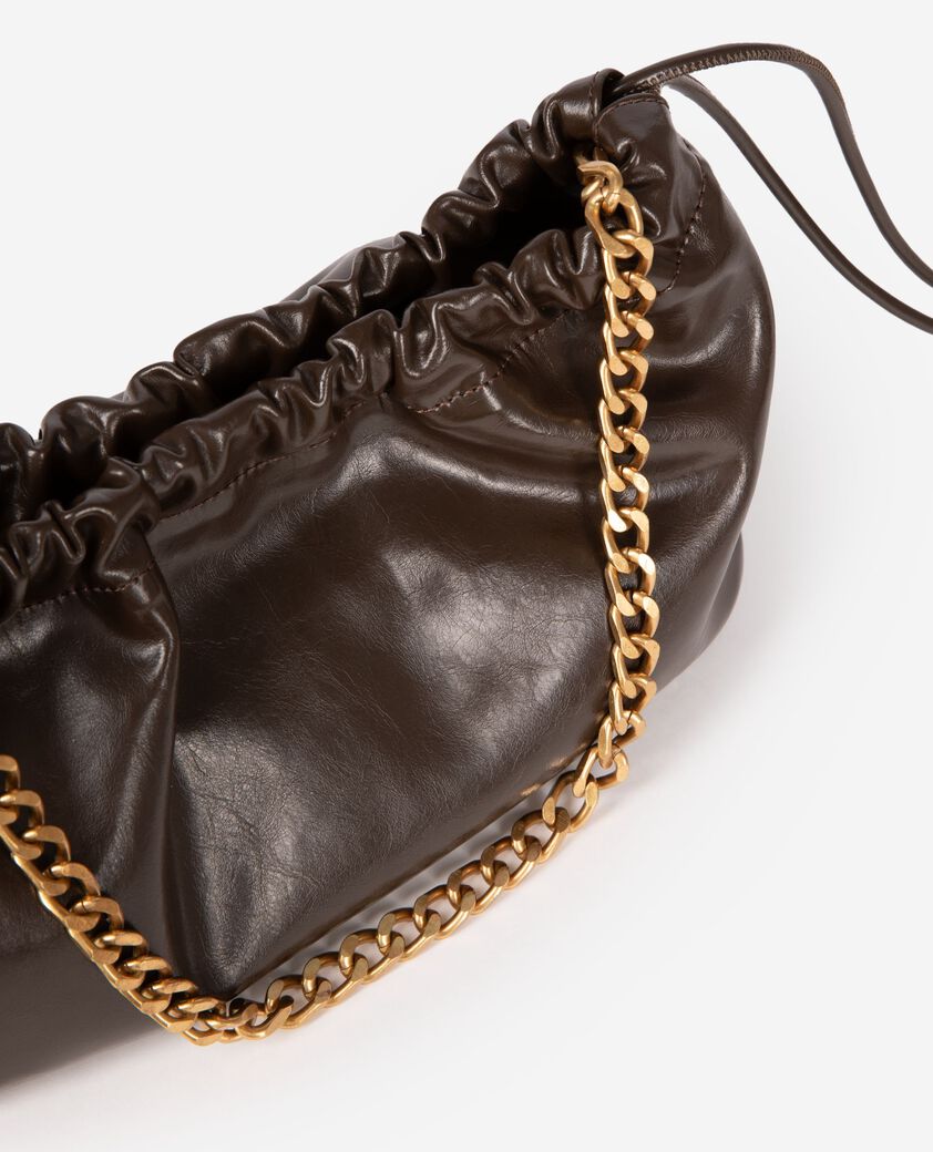 The Kooples WOMEN BROWN brown recycled leather taylor bag