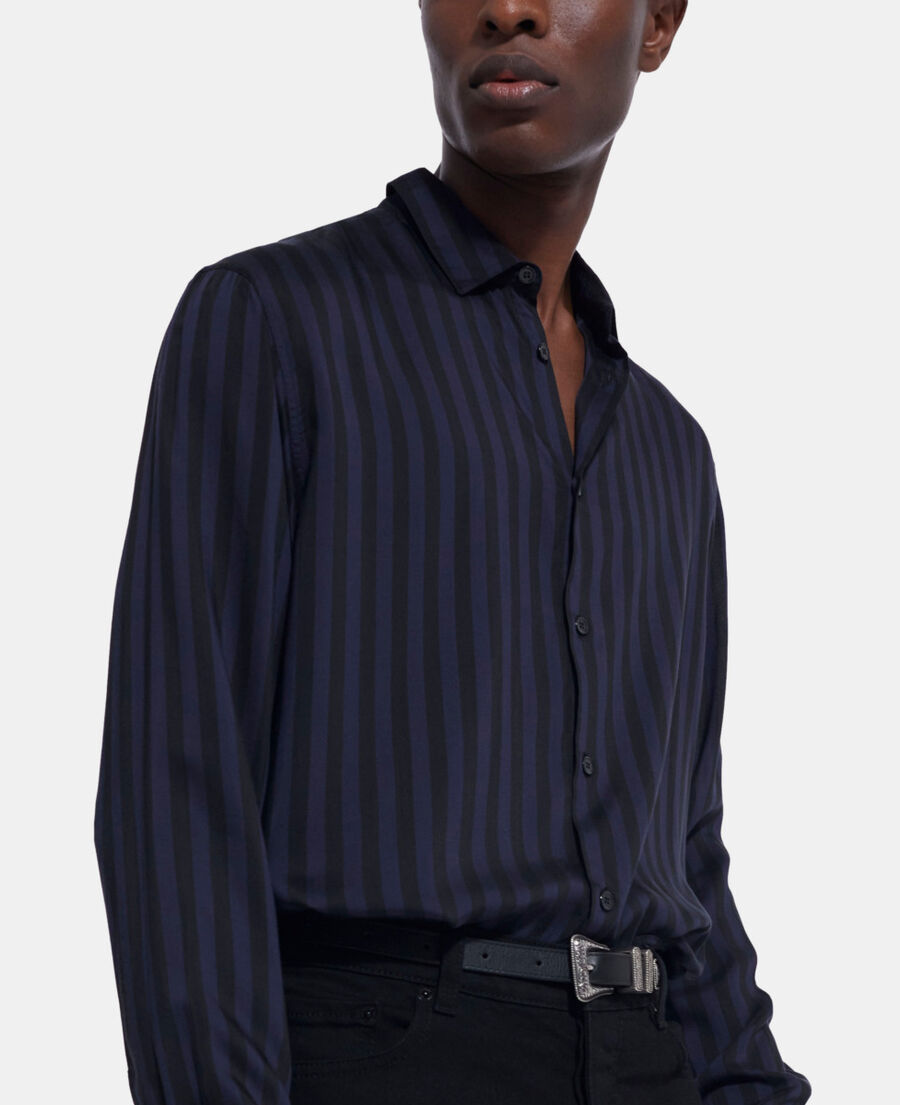 striped shirt with classic collar