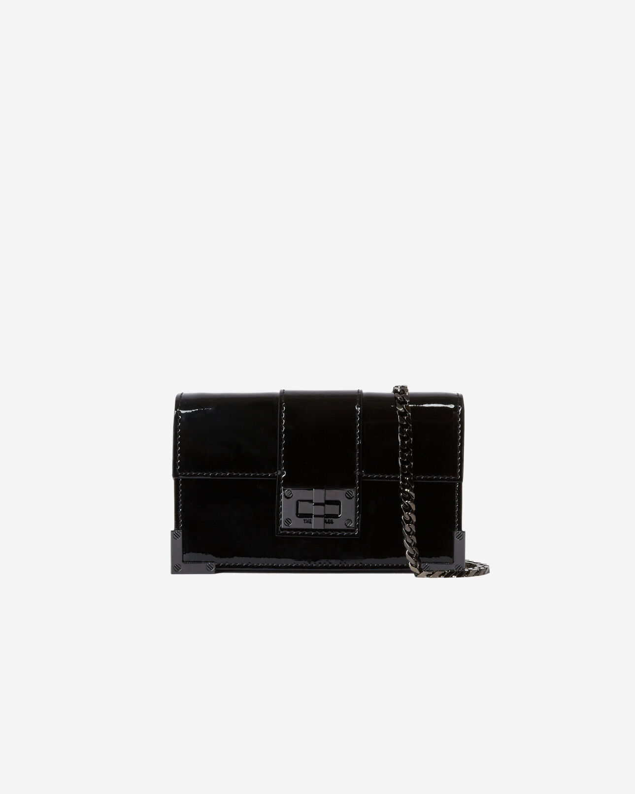 The Kooples FEMME BLACK pochette emily small en cuir noir