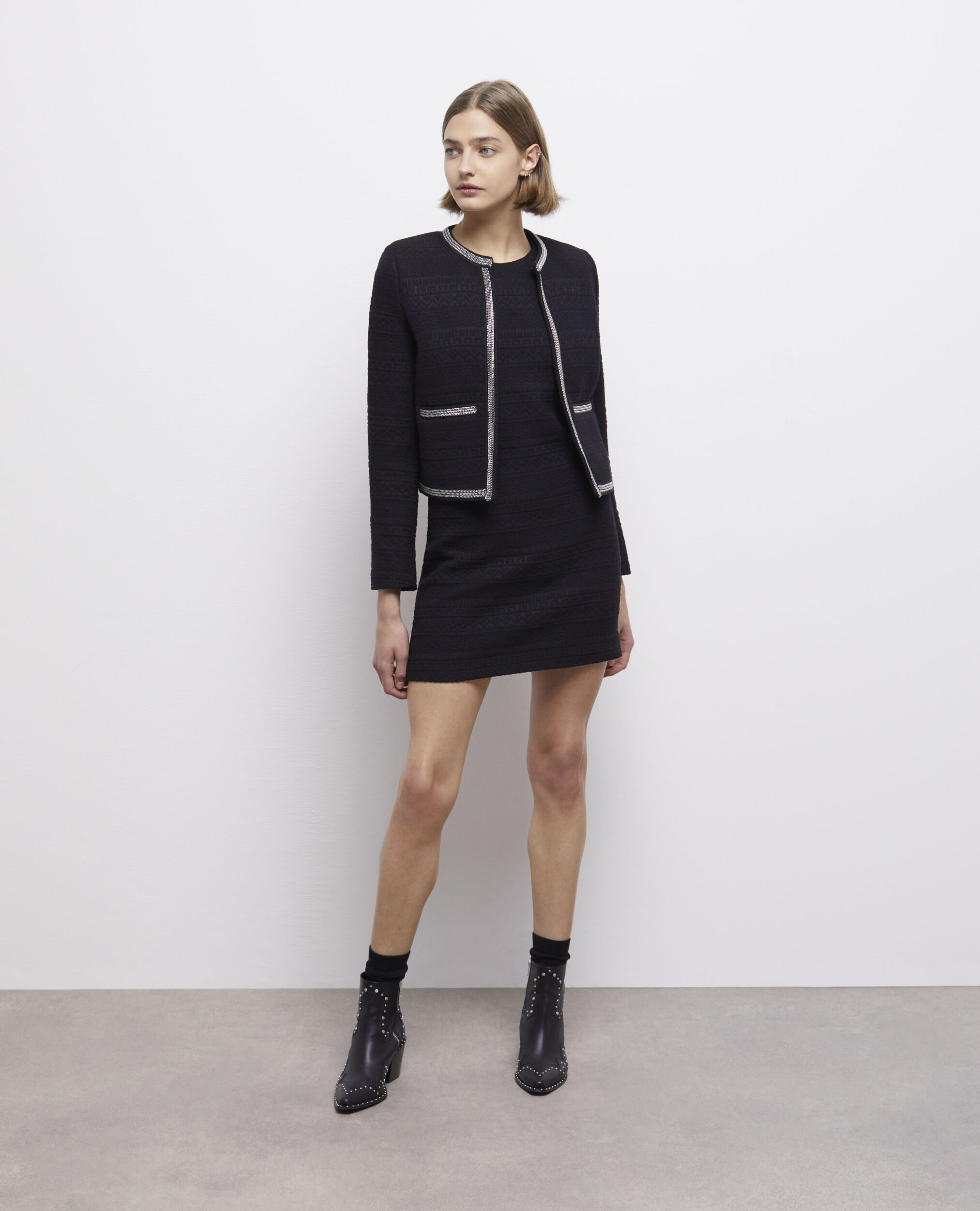 Robe courte noire, BLACK, hi-res image number null