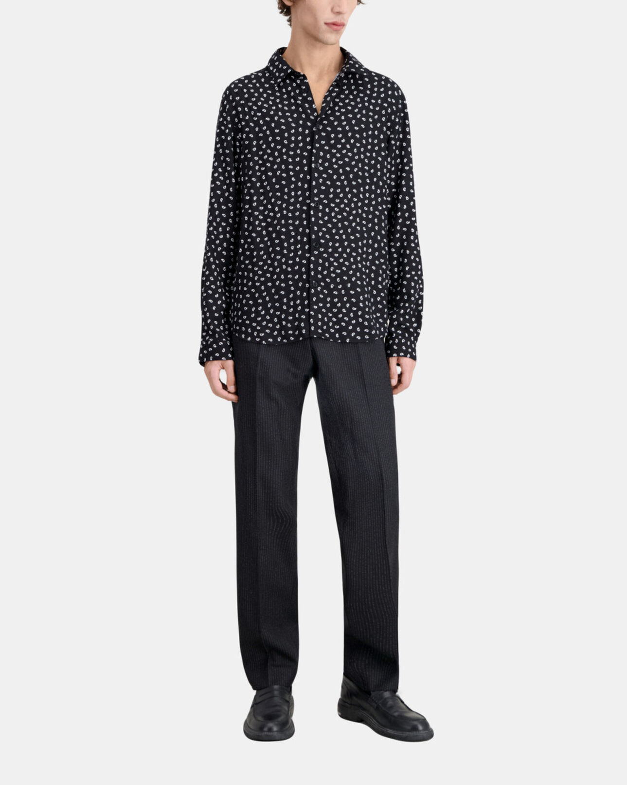 The Kooples HOMBRE BLACK WHITE camisa estampada