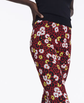 The Kooples DAMEN DARK RED leggings mit blumenprint