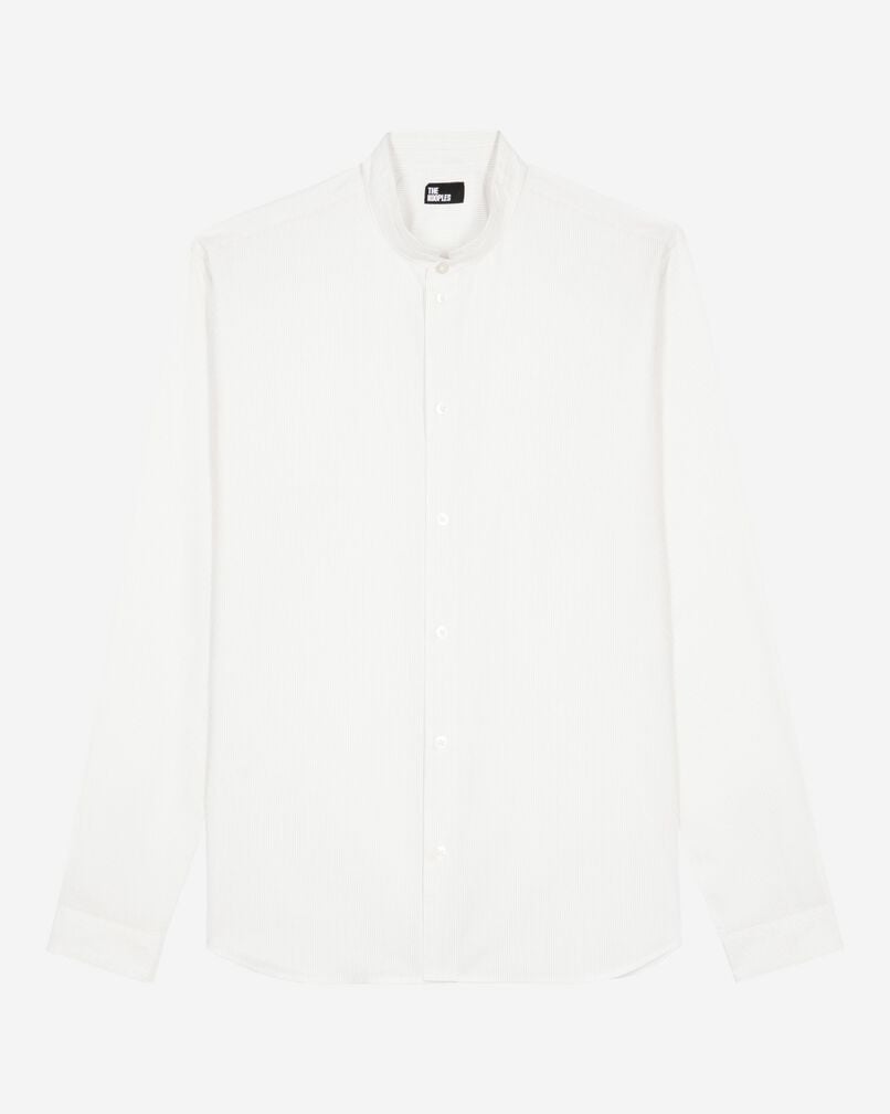 The Kooples H WHITE / BLACK formal shirt with white collar