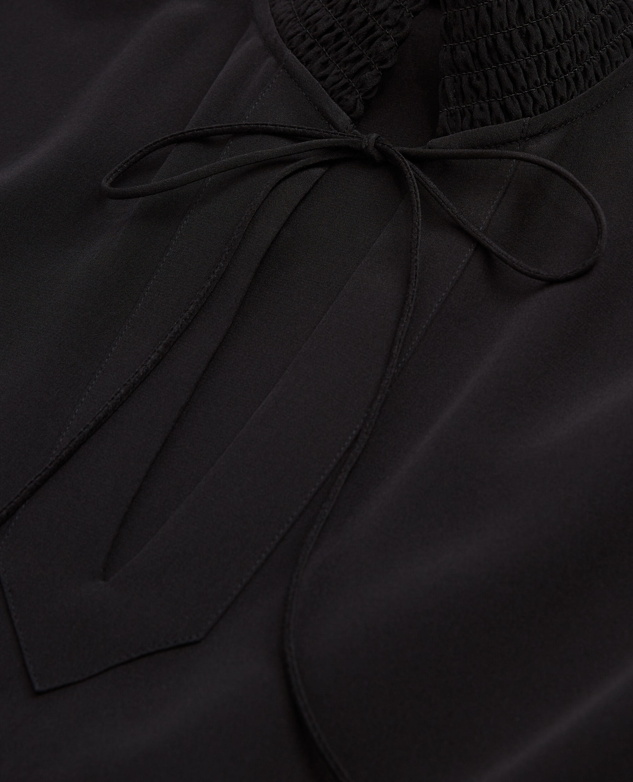 Langes, schwarzes Kleid aus Seide, BLACK, hi-res image number null