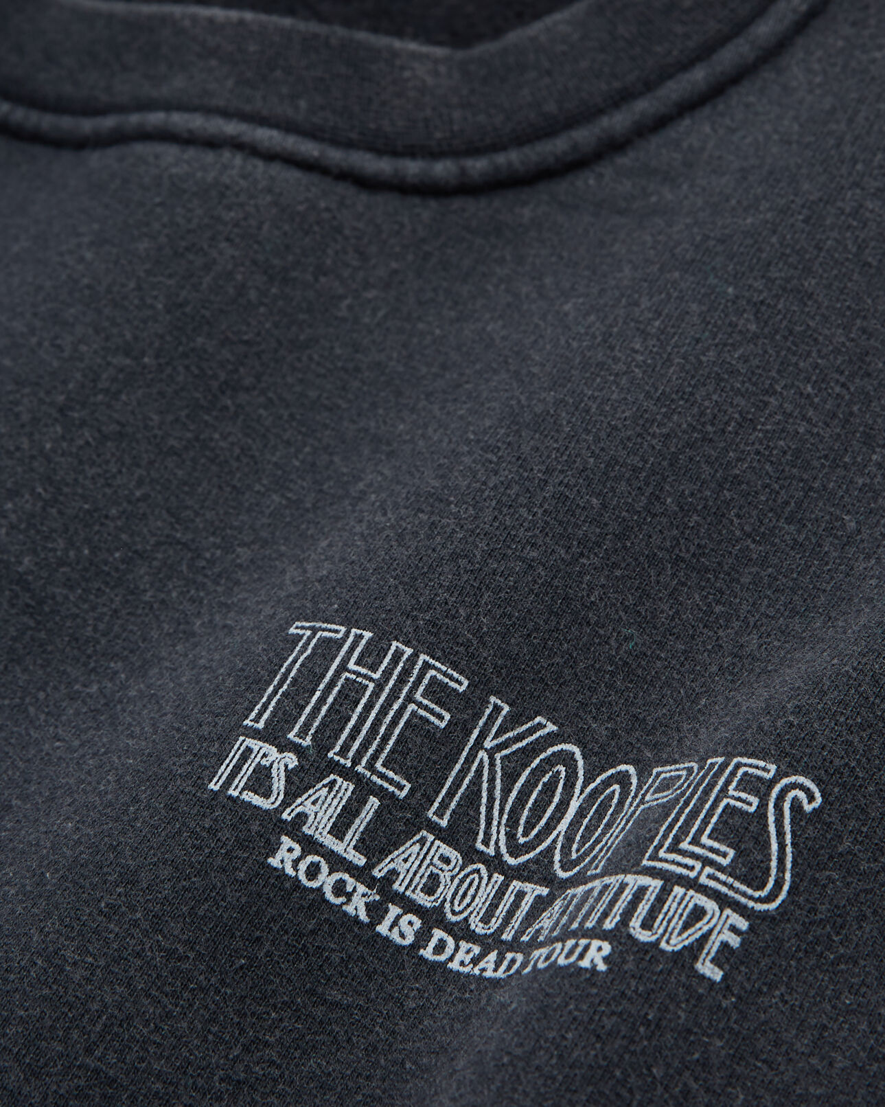 The Kooples HOMME BLACK WASHED sweatshirt imprimé noir