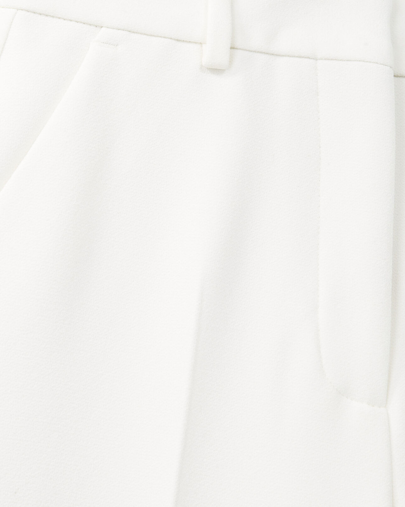 The Kooples WOMEN ECRU straight ecru pants in crepe fabric