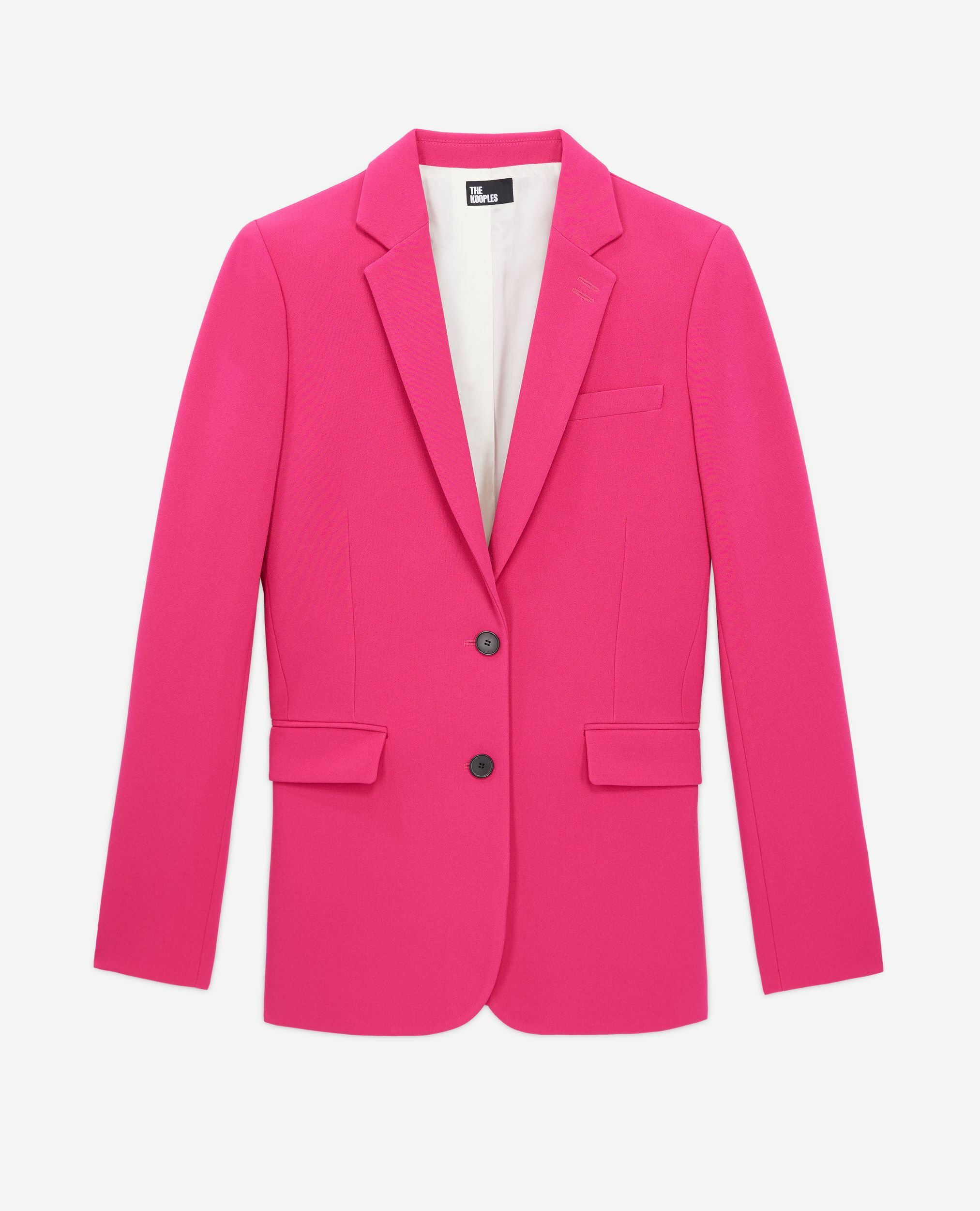 Pink crepe suit jacket, PINK, hi-res image number null