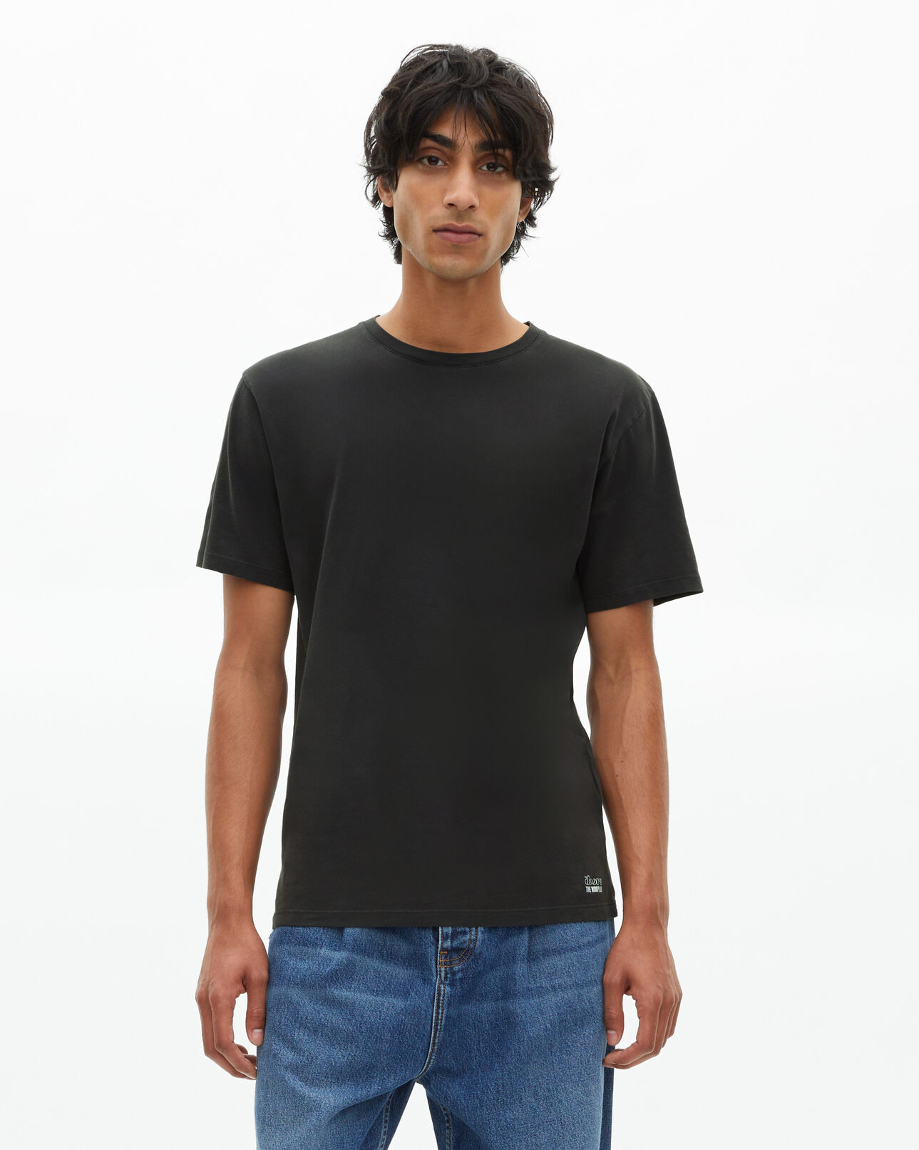 The Kooples UNISEX BLACK WASHED the doors x the kooples – unisex-t-shirt in verblichenem schwarz