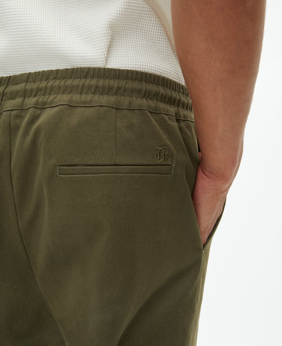 The Kooples HERREN KAKI gerade hose aus khakifarbener baumwolle