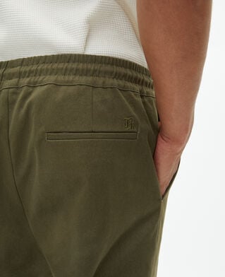 The Kooples HERREN KAKI gerade hose aus khakifarbener baumwolle