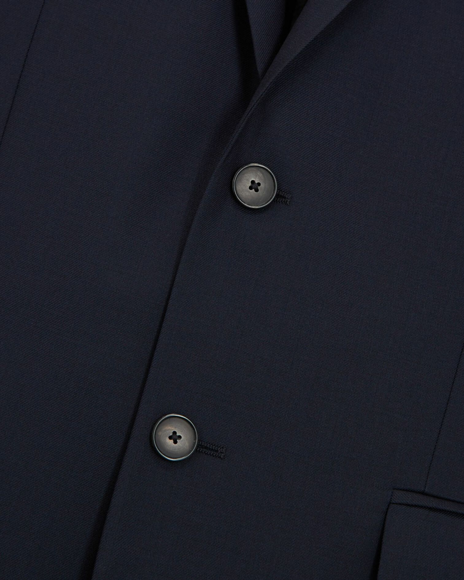 Blue straight wool suit jacket, DARK NAVY, hi-res image number null